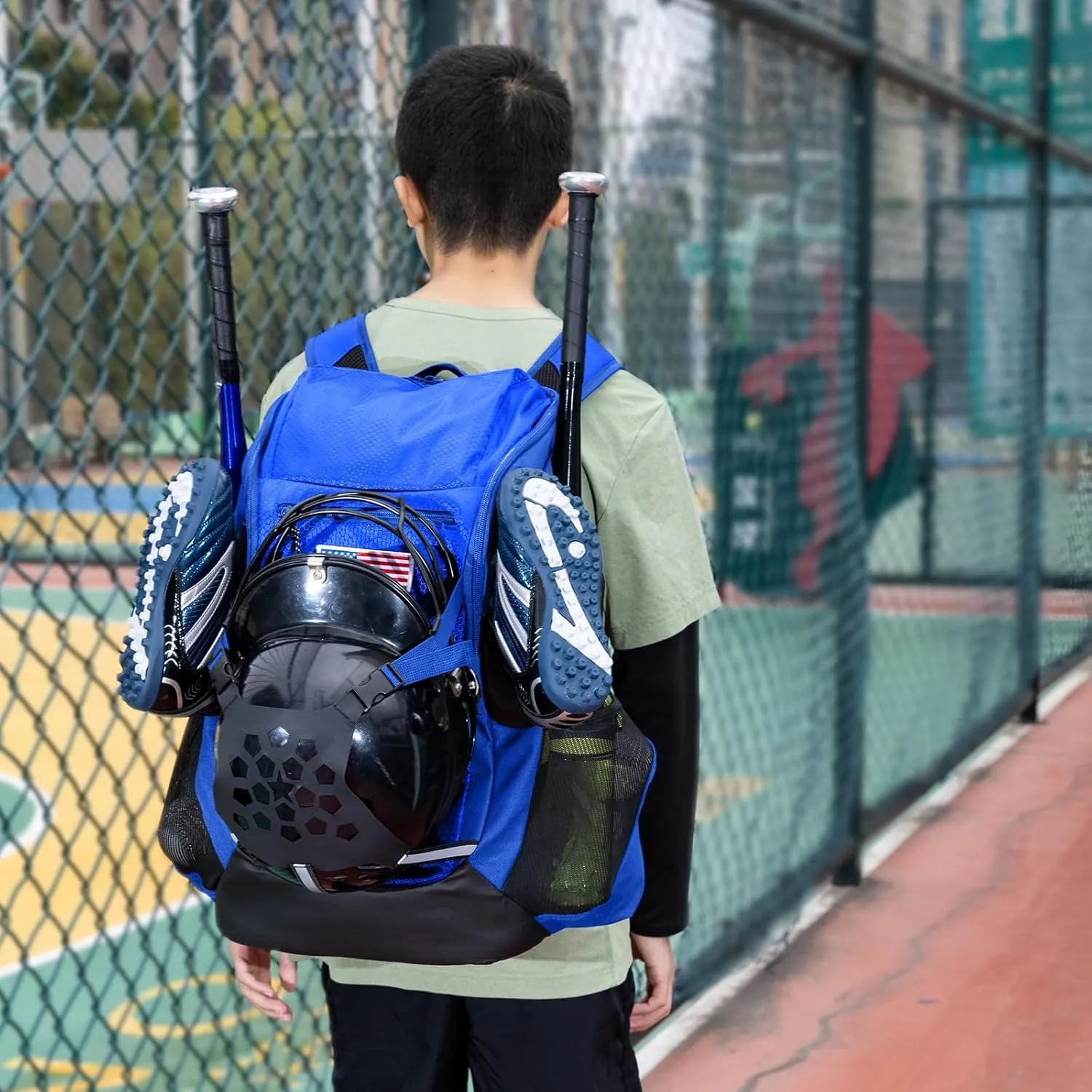 | Baseball Bag Softball Bat Bag, Double-layer Baseball Backpack Adult with Gear Klip To Hold Baseball Glove, Baseball Essential Gear, Youth Baseball Bag for Boys, Girls, Baseball Accessories