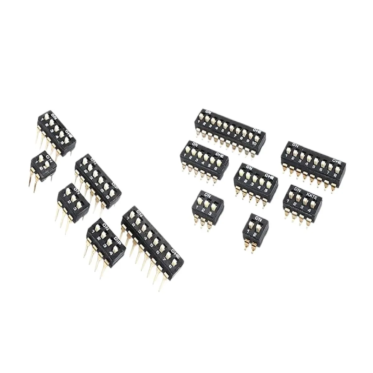 10PCS DIP SMD SMT Slide Type Switch 1P 2P 3P 4P 5P 6P 8P 10P 2.54mm Position Way DIP Black Pitch Toggle Switch Black Snap Switch New 2025 for Arrival High for Quality