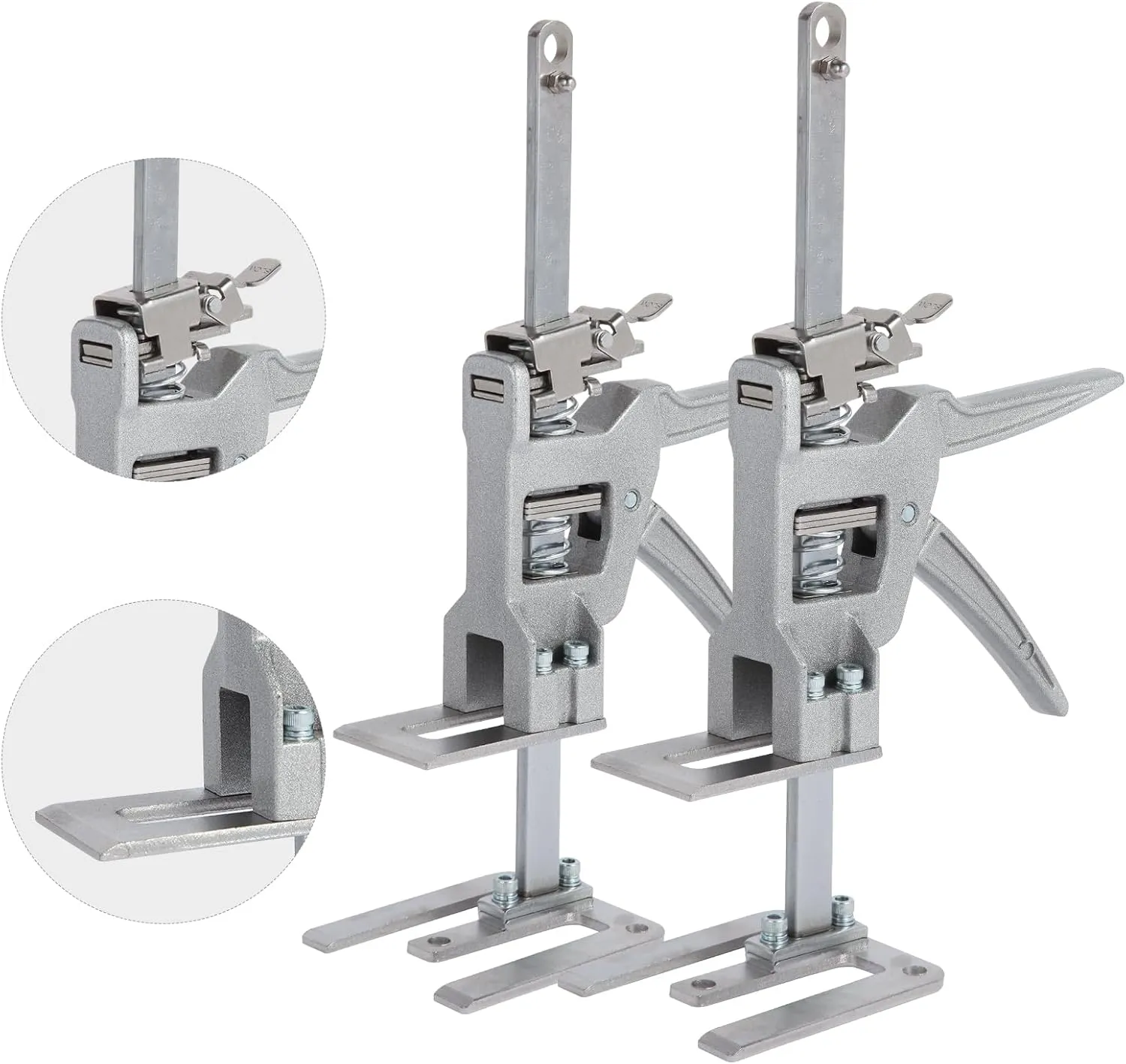 2 Pack Labor-Saving 12 Inch Portable Furniture Lifting Jacks, 400lbs Load Capacity, Multifunctional Hand Lifter Tool for Cabinets, Doors, and Furniture Installation