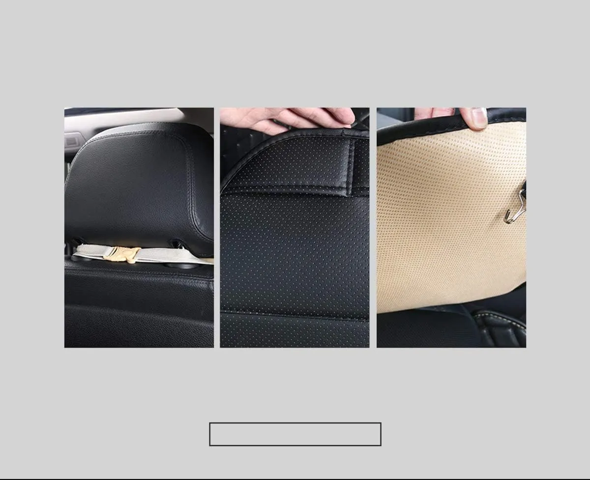(2PCS Driver and Passenger Seat Cover PU Leather Seat Covers Universal Car Seat Covers Front seat Protector Covers Fit Most Sedans &Truck &SUV (2 PCS Gray-Taupe)