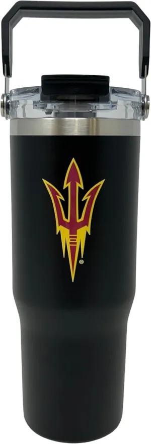 32 oz Collegiate Stainless Steel Tumbler - Double Walled Insulated Water Bottle with Top Handle (Arizona)