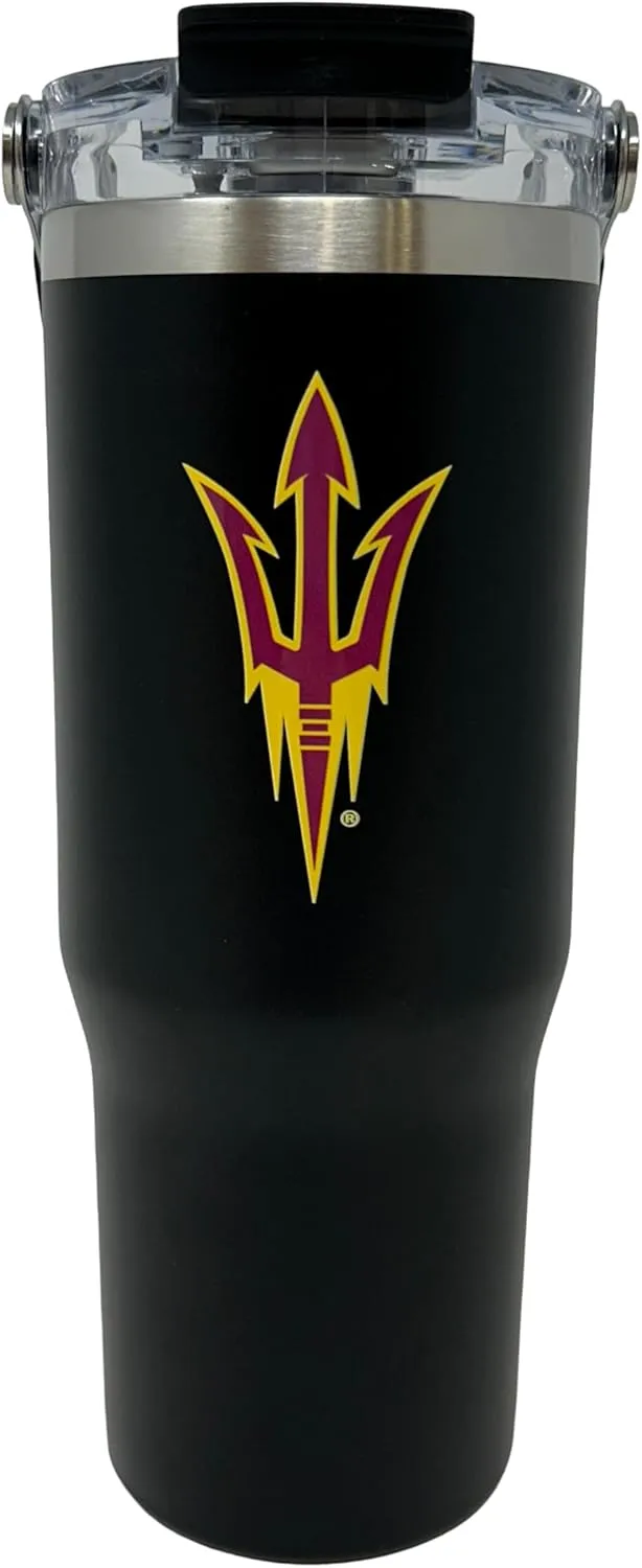 32 oz Collegiate Stainless Steel Tumbler - Double Walled Insulated Water Bottle with Top Handle (Arizona)