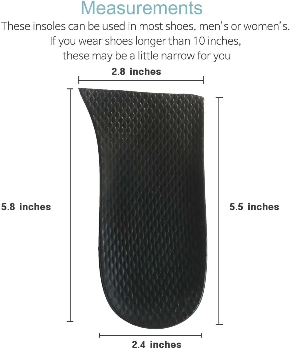 3/4 Inch Heel Cushions, Black, Unisex, Shoe Inserts