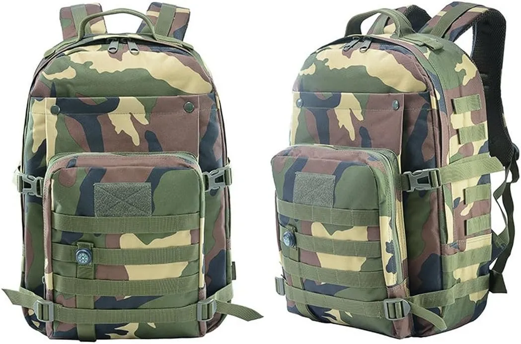 41L Military Tactical Backpack For Men Camping Hiking Trekking Daypack Rucksack Bag MOLLE 3 Day Assault Pack (Jungle Camouflage)