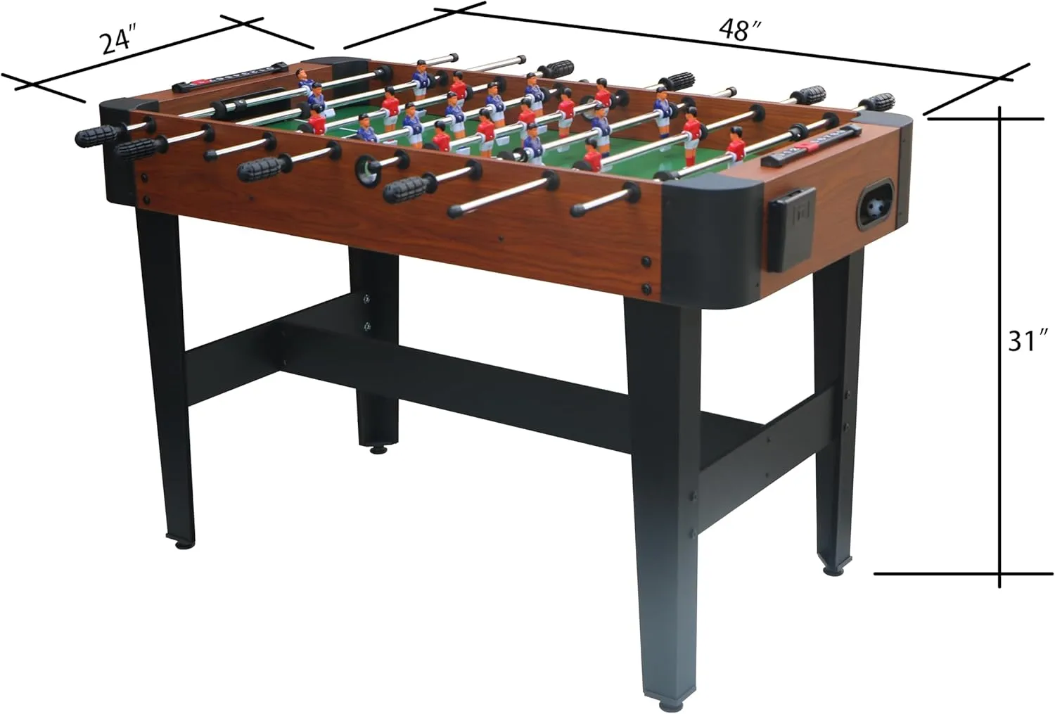 4ft/4.5ft Foosball Table and Balls Set for Adults and Kids, Soccer Game Table, Sturdy Football Table Arcade with Cup Holders & Heavy-Duty Legs, for Indoor or Outdoor