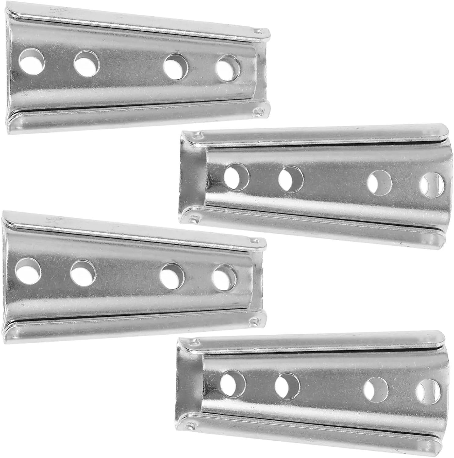 4pcs Furniture Sofa Slide Hardware 𝐒𝐨𝐟𝐚 Support Mount Connecting Replacement from Connector Mechanism Feet Backrest Aluminum Iron Silver