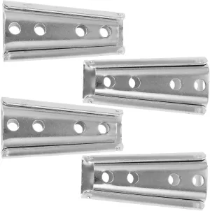 4pcs Furniture Sofa Slide Hardware 𝐒𝐨𝐟𝐚 Support Mount Connecting Replacement from Connector Mechanism Feet Backrest Aluminum Iron Silver