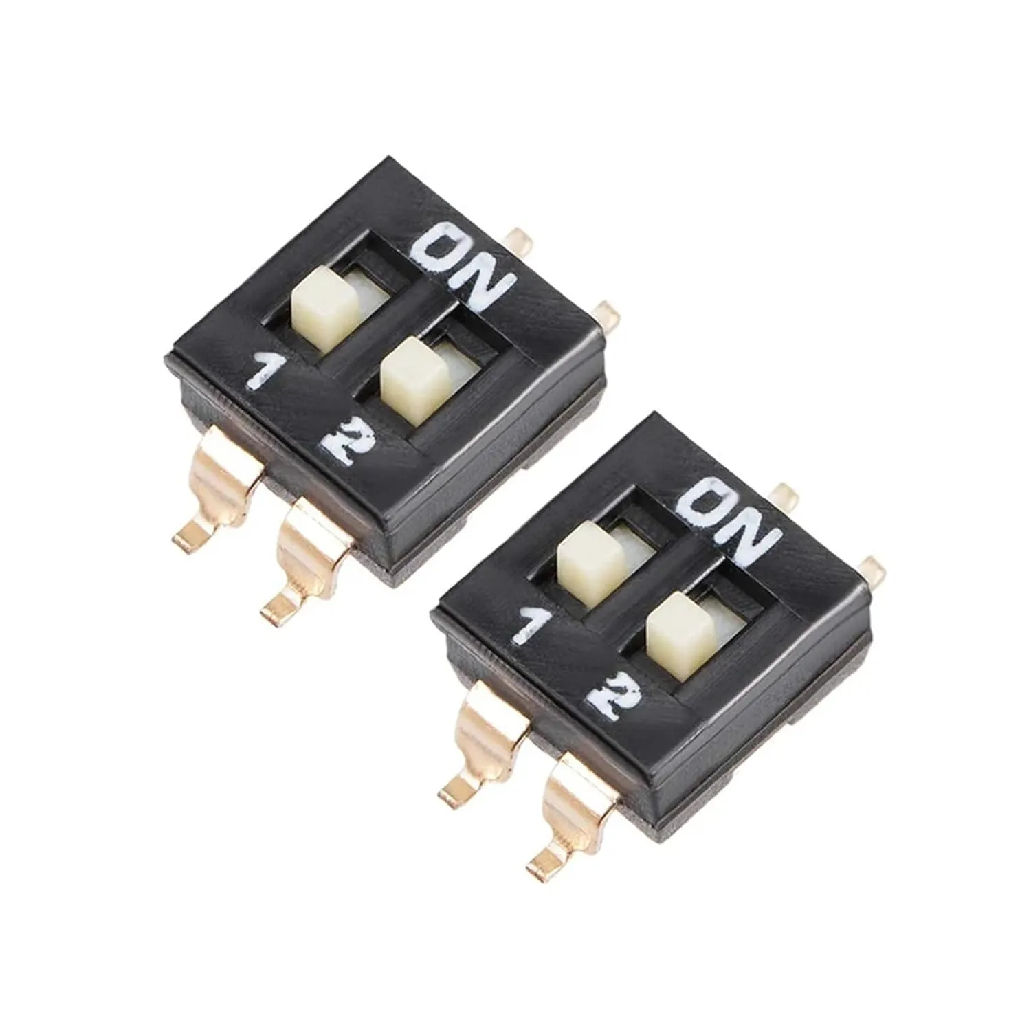 5 Pcs Slide Type SMT SMD Dip Switch 2.54mm Pitch 1P 2P 3P 4P 5P 6P 8 Pin Positions Way Snap Switchs Black(8P)
