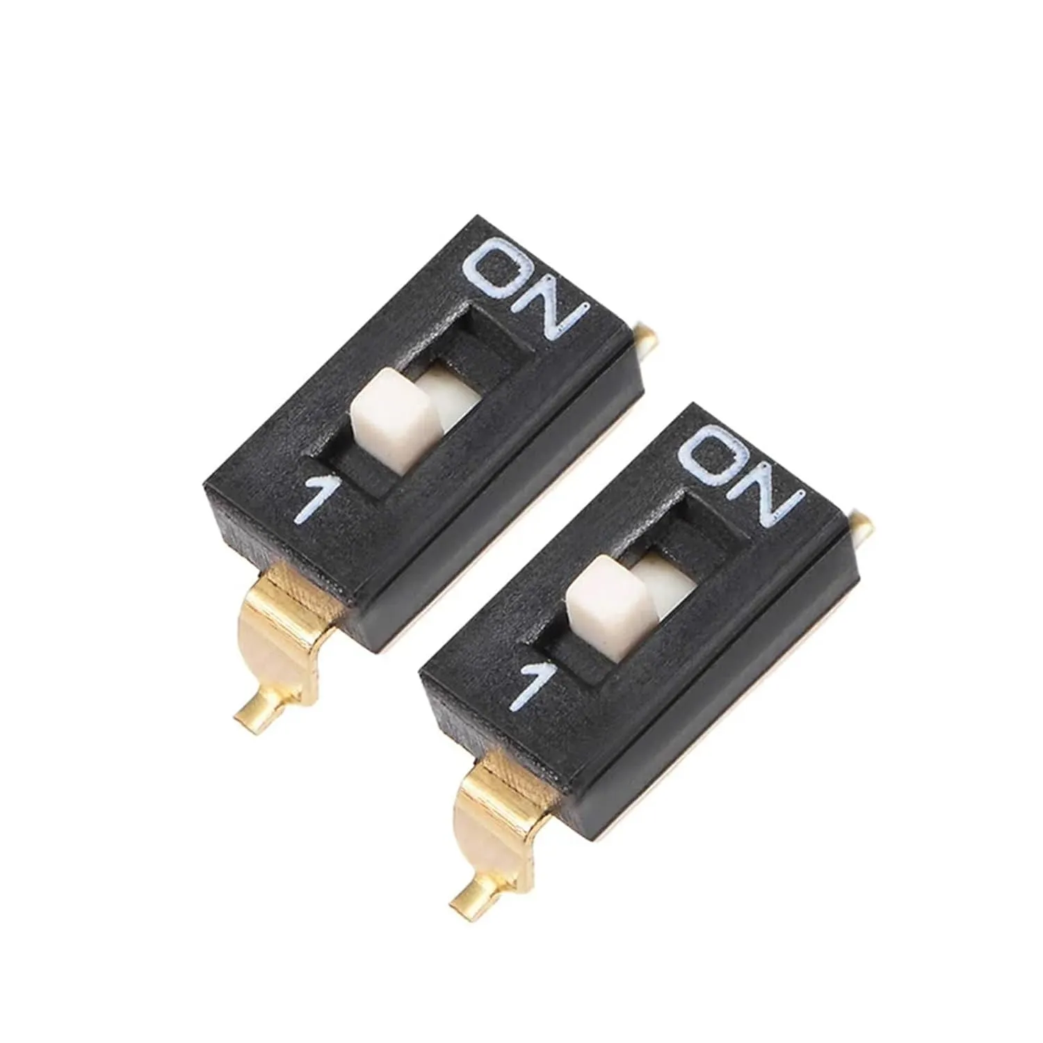 5 Pcs Slide Type SMT SMD Dip Switch 2.54mm Pitch 1P 2P 3P 4P 5P 6P 8 Pin Positions Way Snap Switchs Black(8P)