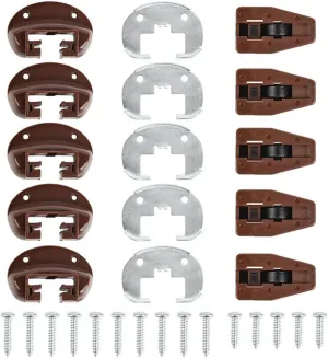 5 Sets Plastic Drawer Track Guides Kit, for Kenlin Rite-Trak II Practical Drawer Slides Guides Replacement Parts for Center Mount Drawer Dresser Drawer Enhance & Fix Accessories, Set A