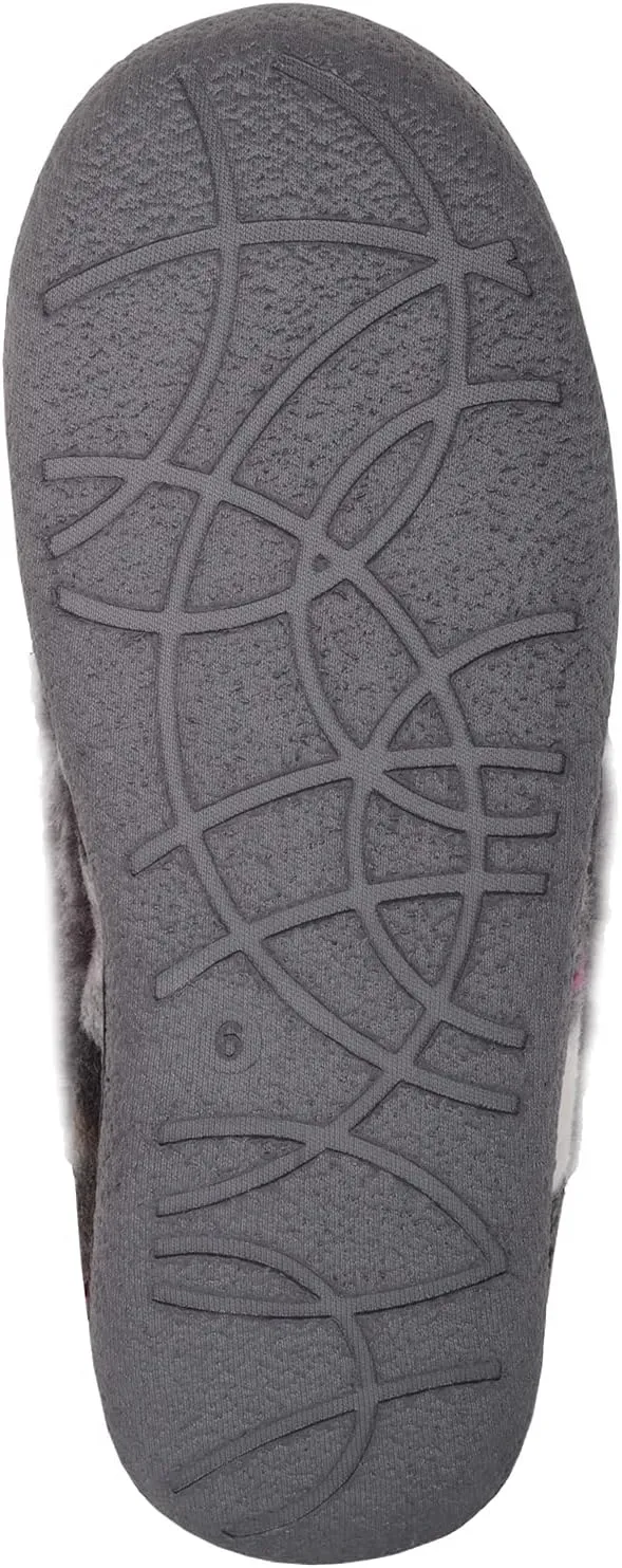 ABSOLUTE FOOTWEAR Womens Slip On Traditional Tartan Checked Faux Fur Winter Moccasin Style Slipper