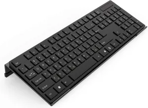 Acrylic Tilted Computer Keyboard Stand for Ergonomic Typing, Keyboard Tray Holder with Silicone Non-Slip Case, Black
