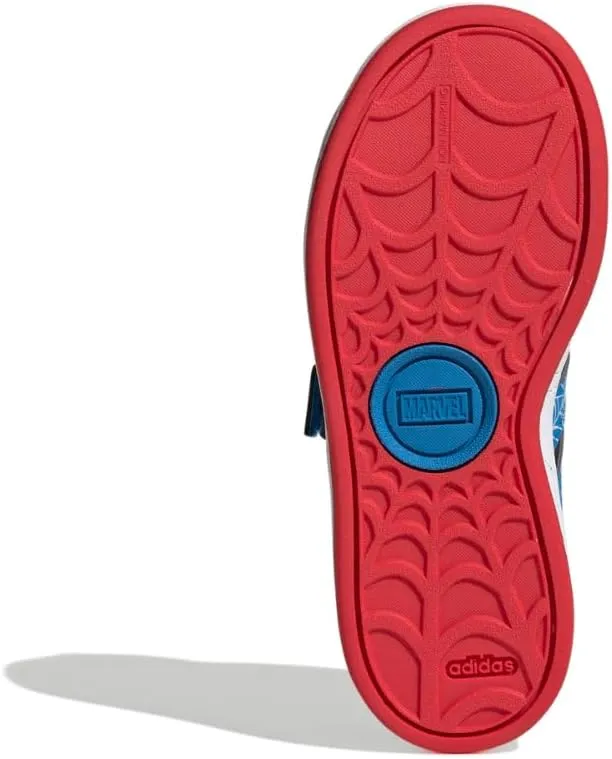 adidas Unisex-Child Marvel Grand Court Elastic Lace & Strap Sneaker