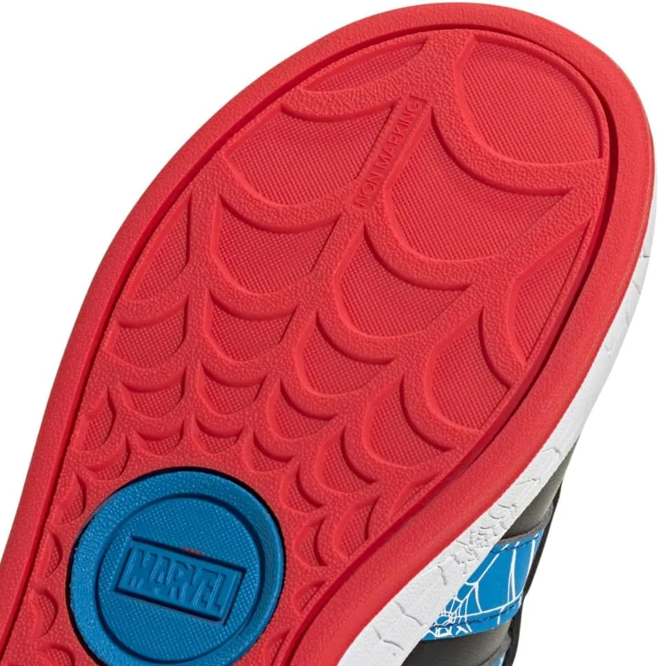 adidas Unisex-Child Marvel Grand Court Elastic Lace & Strap Sneaker