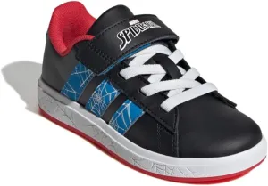 adidas Unisex-Child Marvel Grand Court Elastic Lace & Strap Sneaker