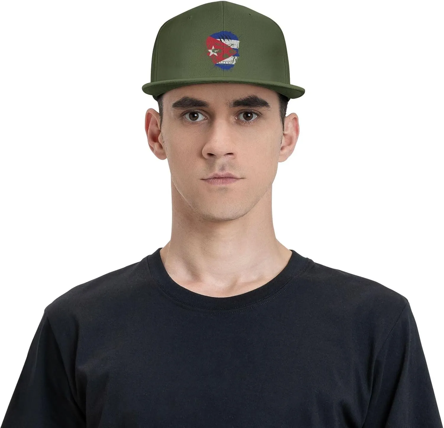 Adjustable Creative Cuba Patriot Skull National Flag Snapback Hat for Men Women Baseball Cap Dad Hats