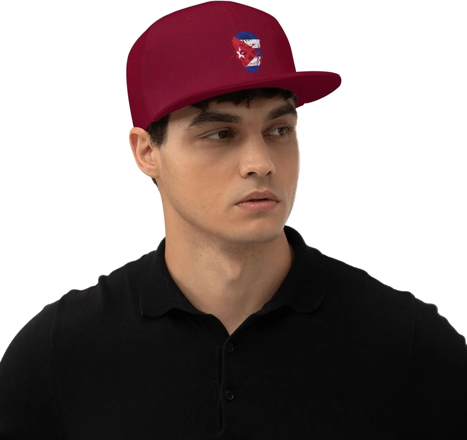 Adjustable Creative Cuba Patriot Skull National Flag Snapback Hat for Men Women Baseball Cap Dad Hats