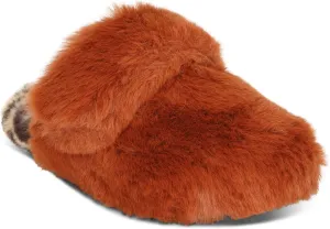 Aetrex Misty Orthopedic Fluffy Slippers - Womens Slippers Adjustable Crossed Straps Arch Support Memory Foam