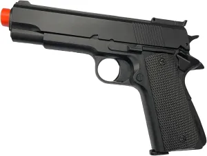 Airsoft Green Gas Powered 1911 Style Full Size Non-Blowback Pistol   Free 1000 Bio BBS