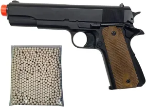 Airsoft Green Gas Powered Pistol 1911 Non-Blowback Full Size   Free 1000 Bio BBS