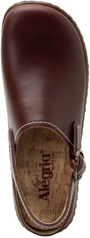 Alegria Women's Olie Slingback Clog Leather Slide