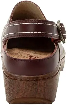 Alegria Women's Olie Slingback Clog Leather Slide