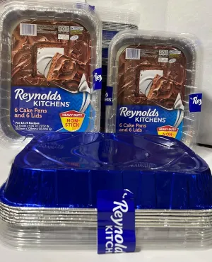 ALUMINUN CAKE PANS 6 PACK REYNOLDS