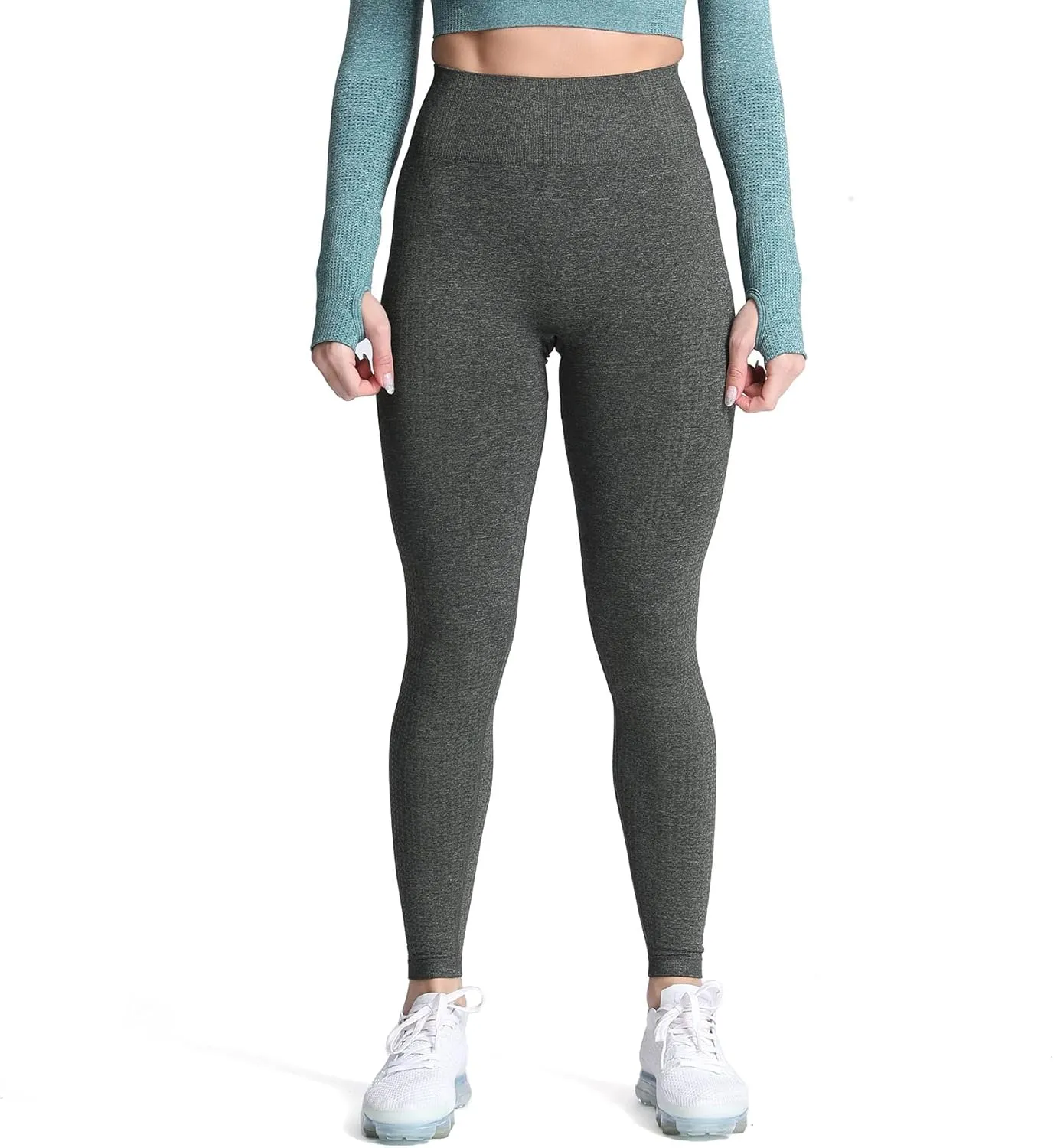 Aoxjox Women's High Waist Workout Gym Vital Seamless Leggings Yoga Pants