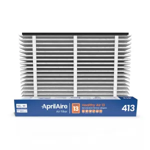 AprilAire 413 Replacement Filter for AprilAire Whole House Air Purifiers - MERV 13, Healthy Home Allergy, 16x25x4 Air Filter (Pack of 2)
