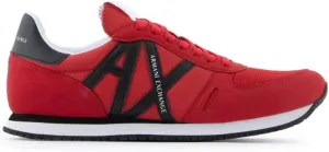 Armani Exchange Men's Leather Logo Low Top Sneaker