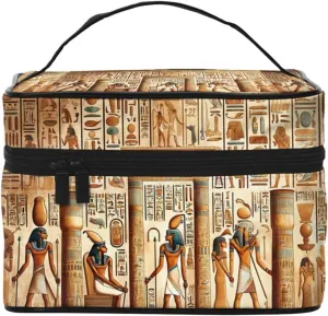 Augenstern Cosmetic Bag Organizer Ancient-Egyptian-Civilization Travel Makeup Case Toiletry Bag With Handle