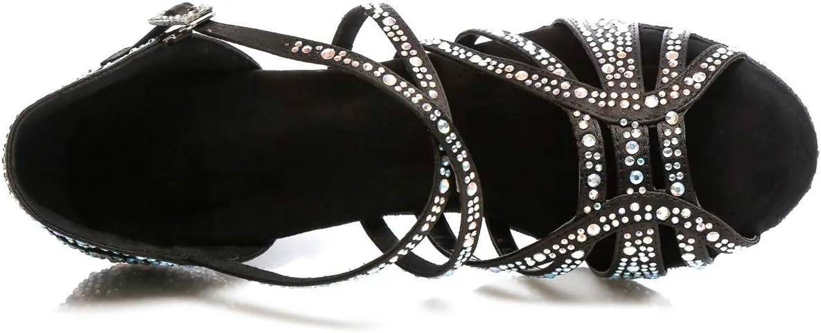 Ballroom Dancing Shoes for Women Sparkle Rhinestones Wedding Prom Sandals