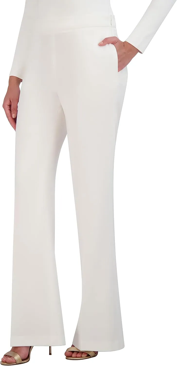 BCBGMAXAZRIA Women's Flare Leg Pant with Zipper