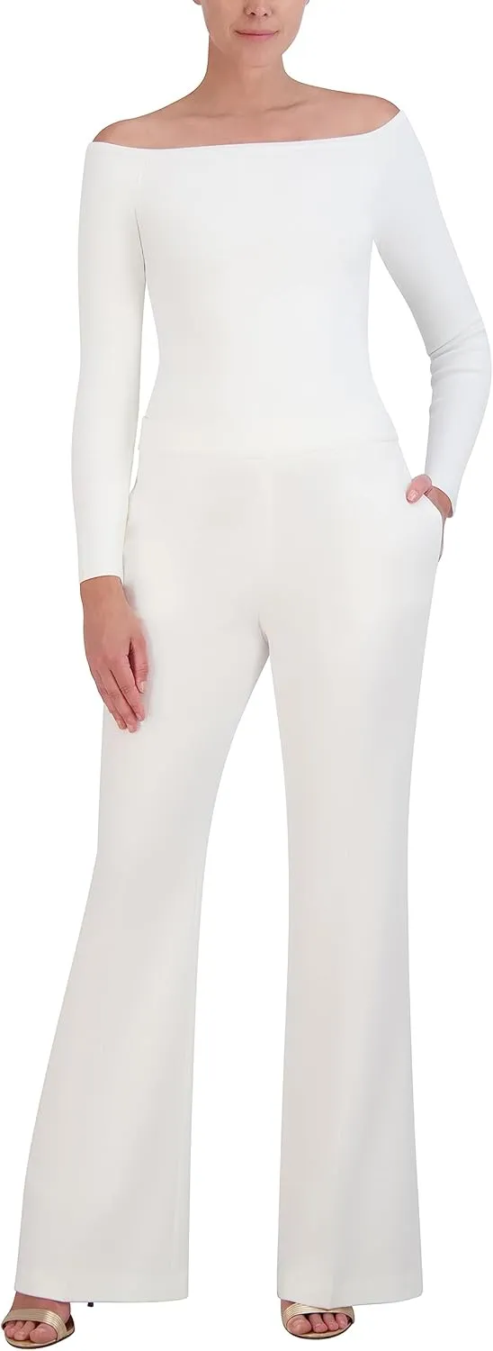 BCBGMAXAZRIA Women's Flare Leg Pant with Zipper