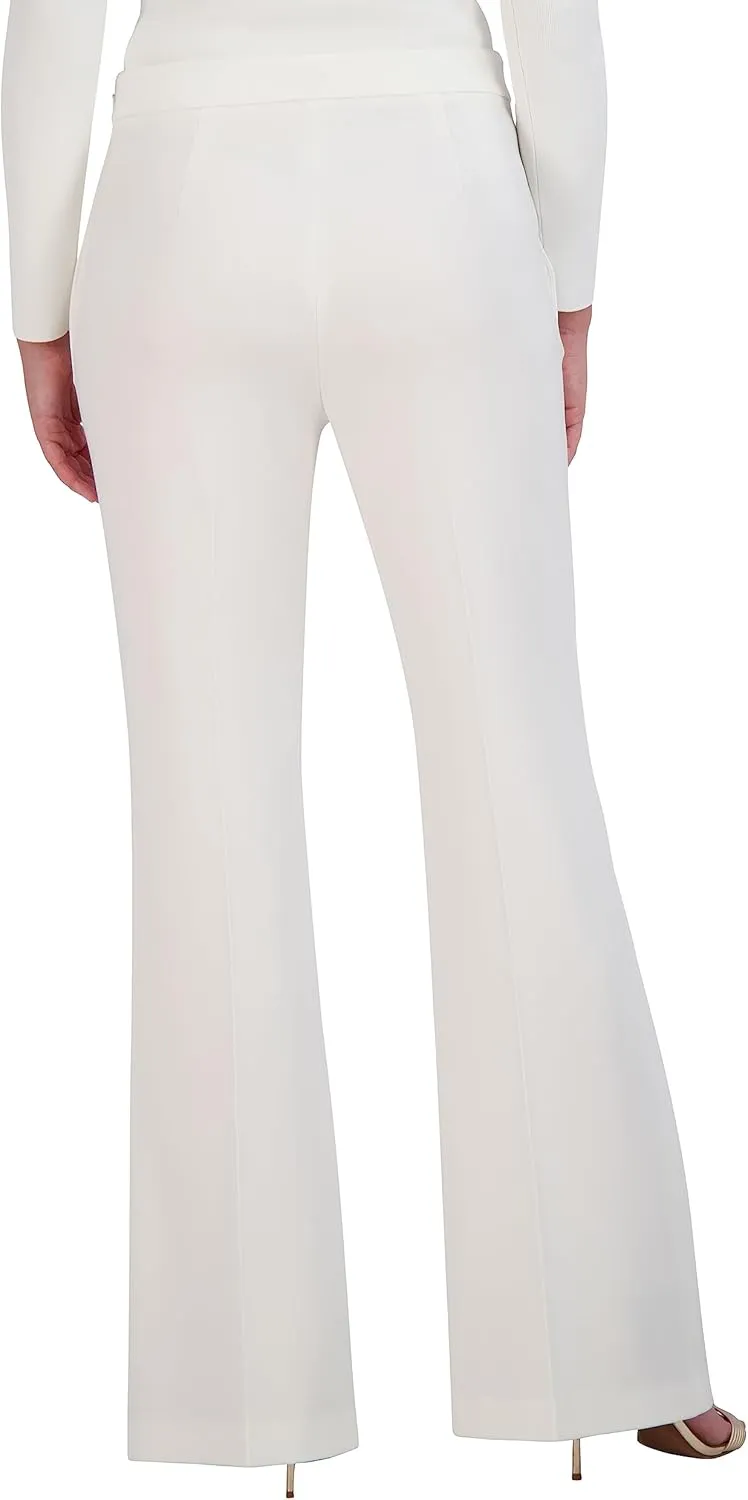 BCBGMAXAZRIA Women's Flare Leg Pant with Zipper