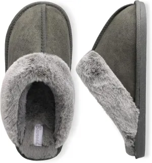 Besroad Mens Slippers Memory Foam House Slippers Warm Fuzzy Bedroom Slide House Shoes Indoor Outdoor Scuff