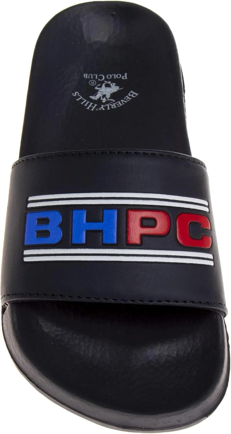 Beverly Hills Polo Club Boy's Slides Comfortable Non-Slip Sandals (Toddler-Big Kid)