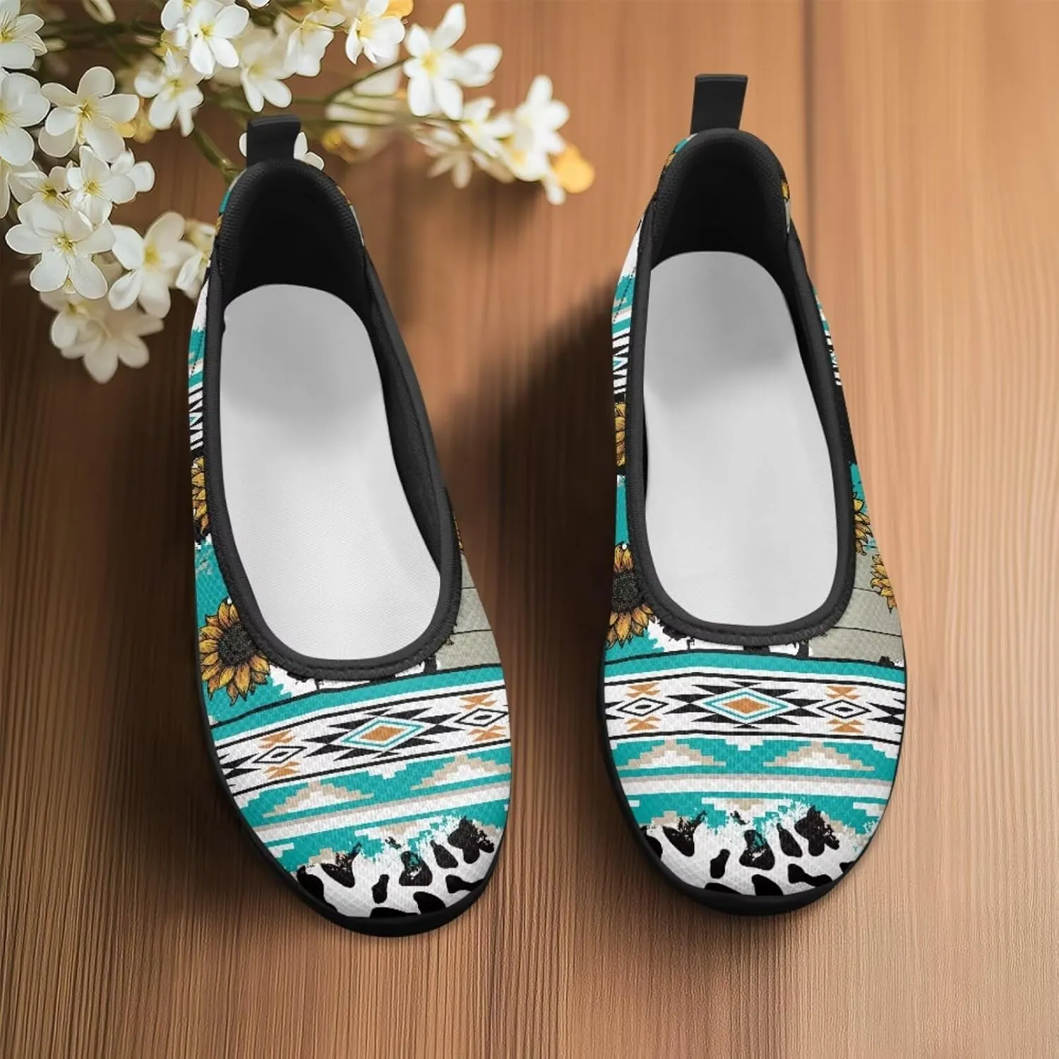 Binienty Ladies Slip on Loafer Shoes Womens Dress Clothes Flats Mesh Nurse Walking Sneakers with EVA Sole Anti Skid