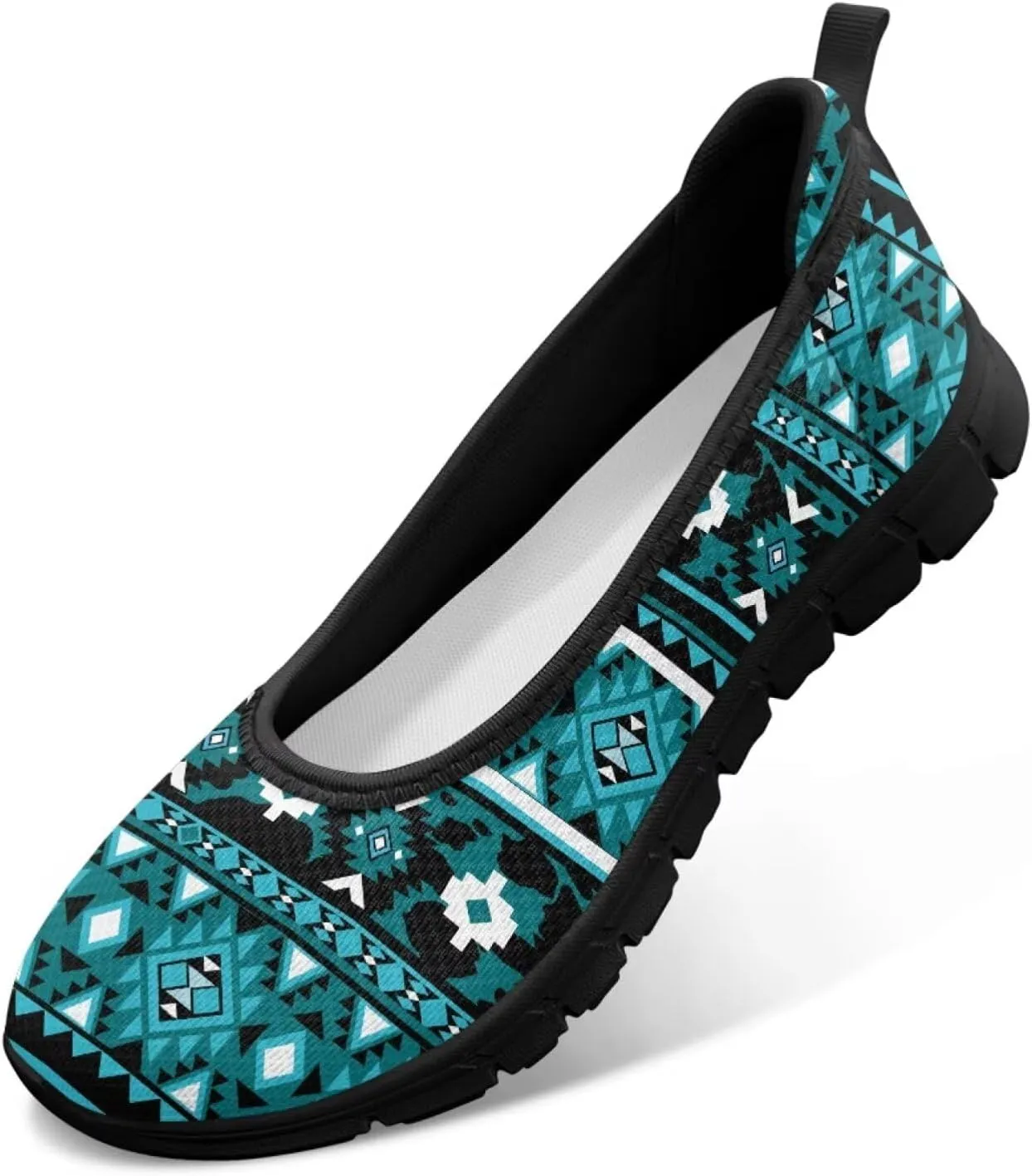 Binienty Ladies Slip on Loafer Shoes Womens Dress Clothes Flats Mesh Nurse Walking Sneakers with EVA Sole Anti Skid