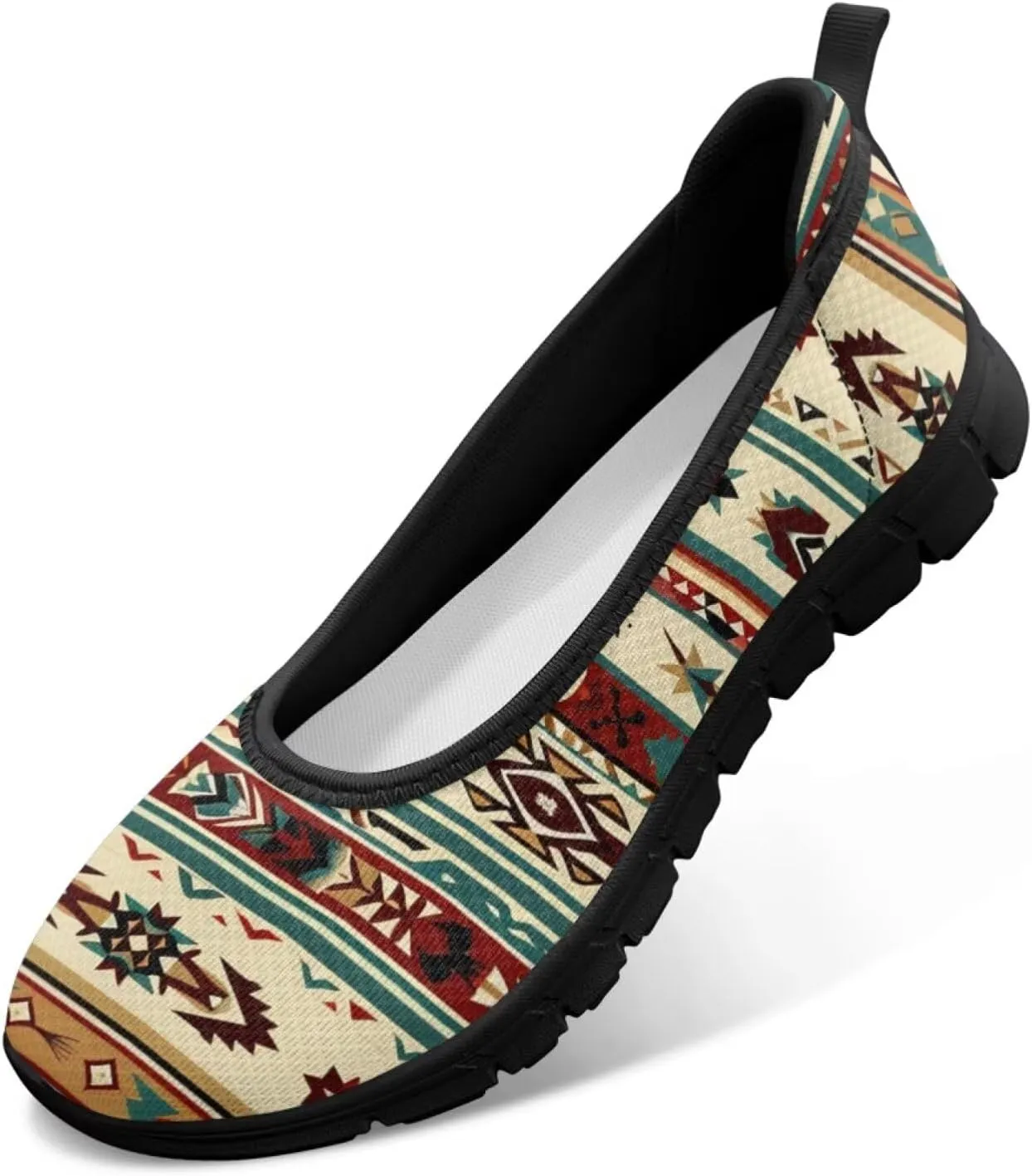 Binienty Ladies Slip on Loafer Shoes Womens Dress Clothes Flats Mesh Nurse Walking Sneakers with EVA Sole Anti Skid