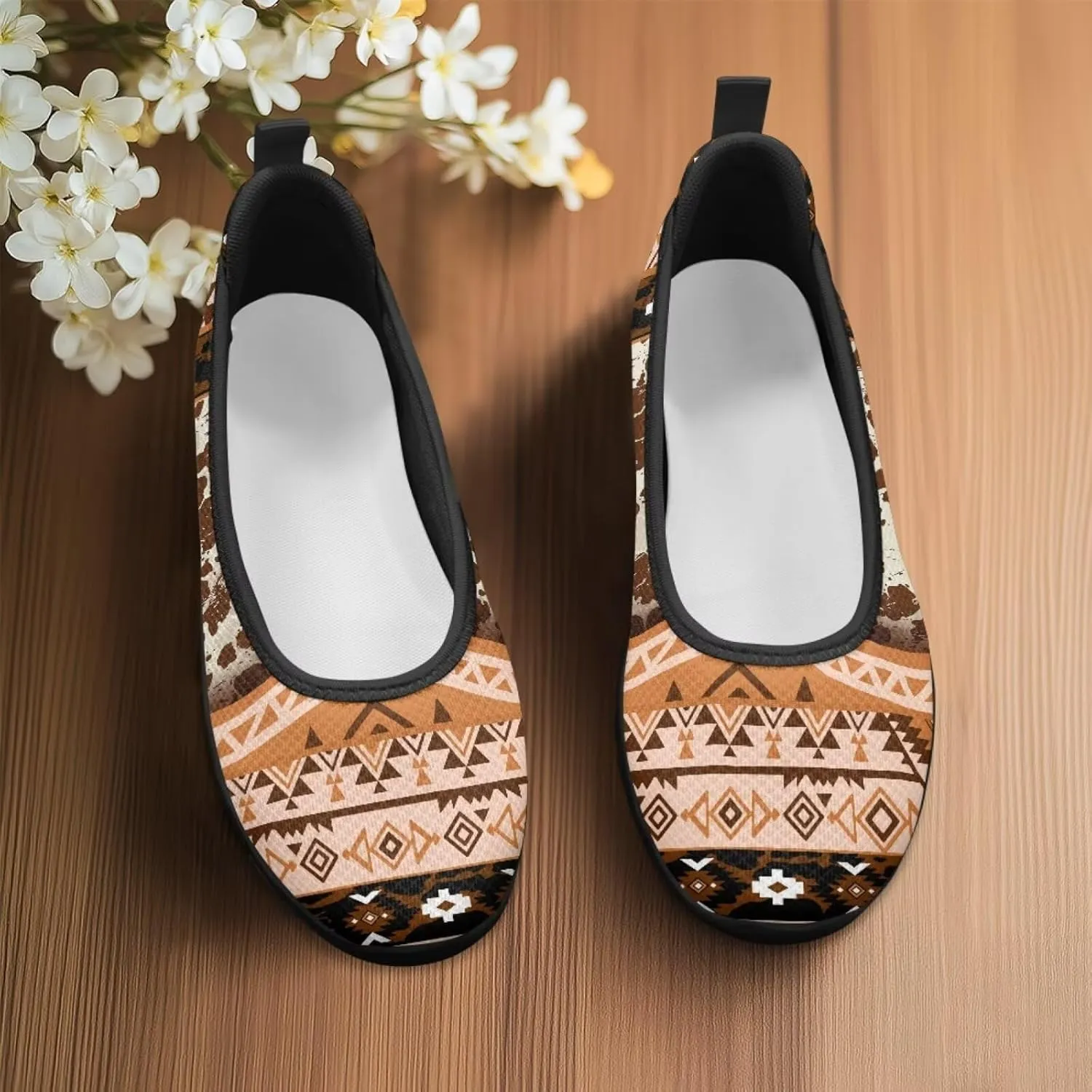 Binienty Ladies Slip on Loafer Shoes Womens Dress Clothes Flats Mesh Nurse Walking Sneakers with EVA Sole Anti Skid
