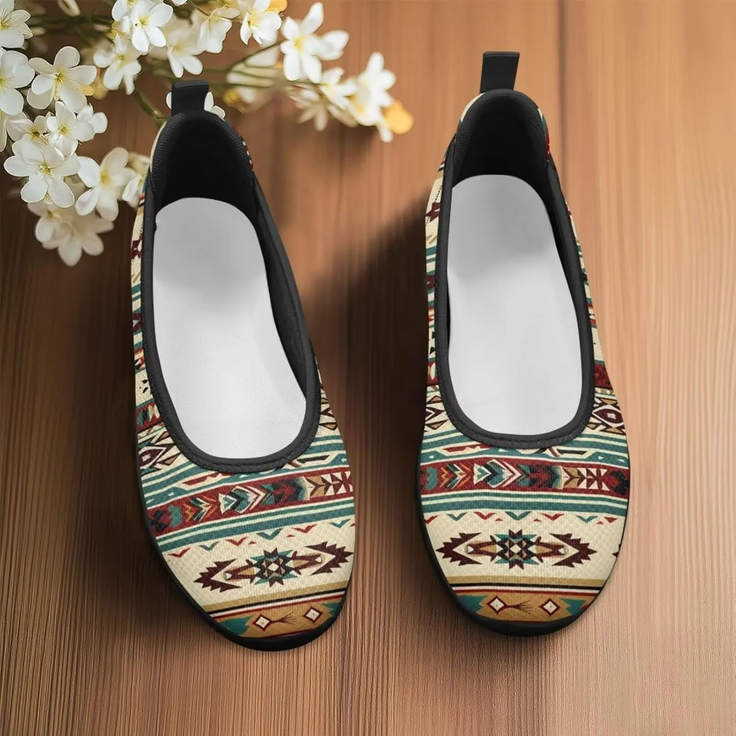 Binienty Ladies Slip on Loafer Shoes Womens Dress Clothes Flats Mesh Nurse Walking Sneakers with EVA Sole Anti Skid