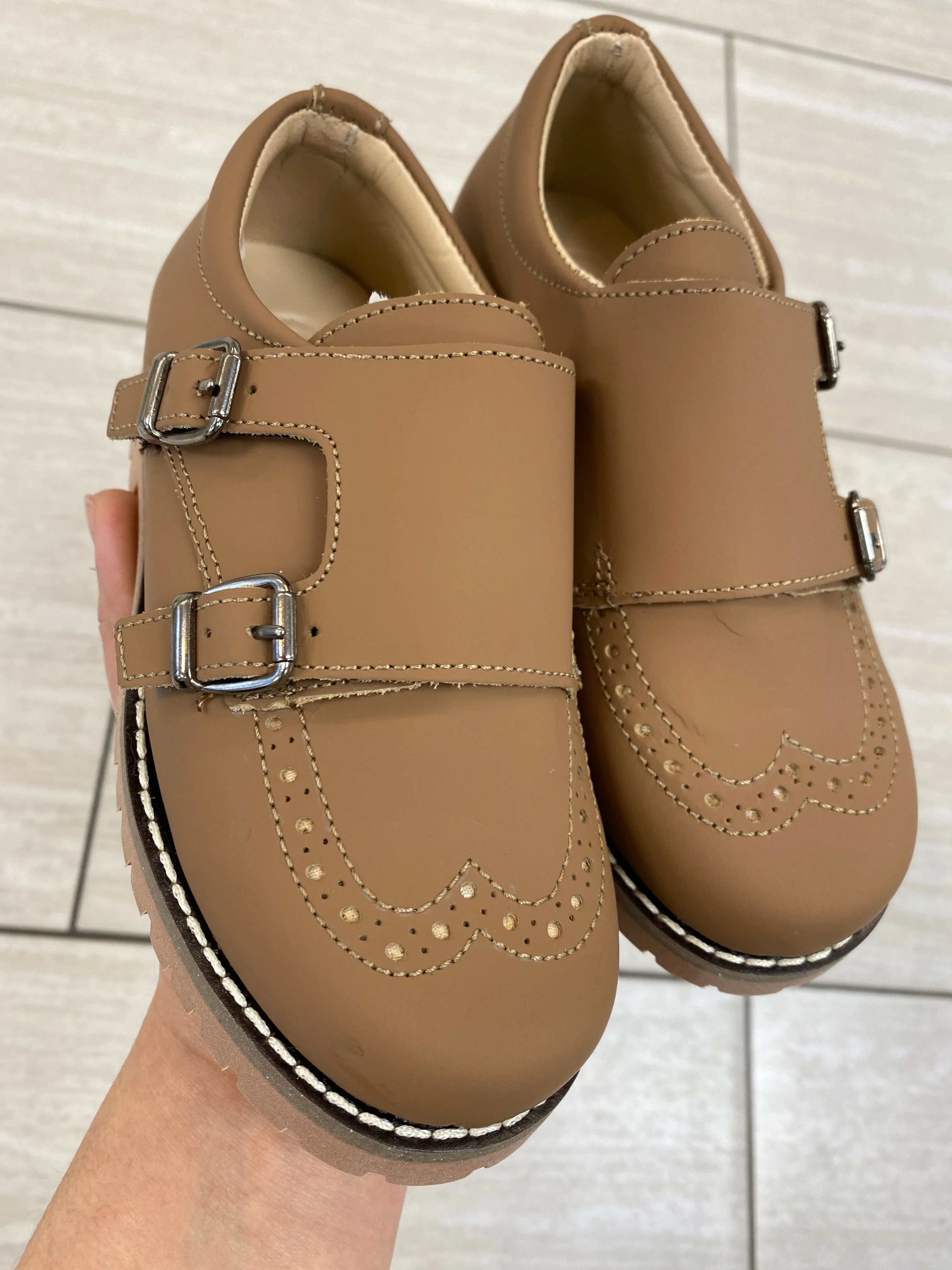 Blublonc Biscotto Double Monk Wingtip Loafer