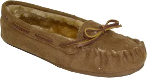 Blueberry Womens Faux Soft Suede Fur Lined Moccasin House Slippers Indoor Outdoor