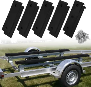 Boat Trailer Bunk Slide Pads and Glide Bunk Enders, Easier to Load The Boat on The Trailer, Suitable for 3 "x 10" Boat Trailer Bed Slide Pads