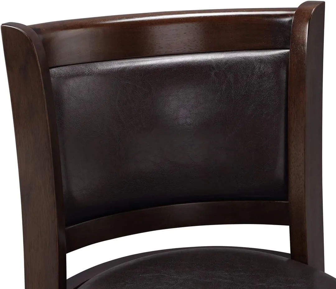 Boraam Augusta Bar Height Swivel Stool, 29-Inch, Cappuccino with Dark Brown PU