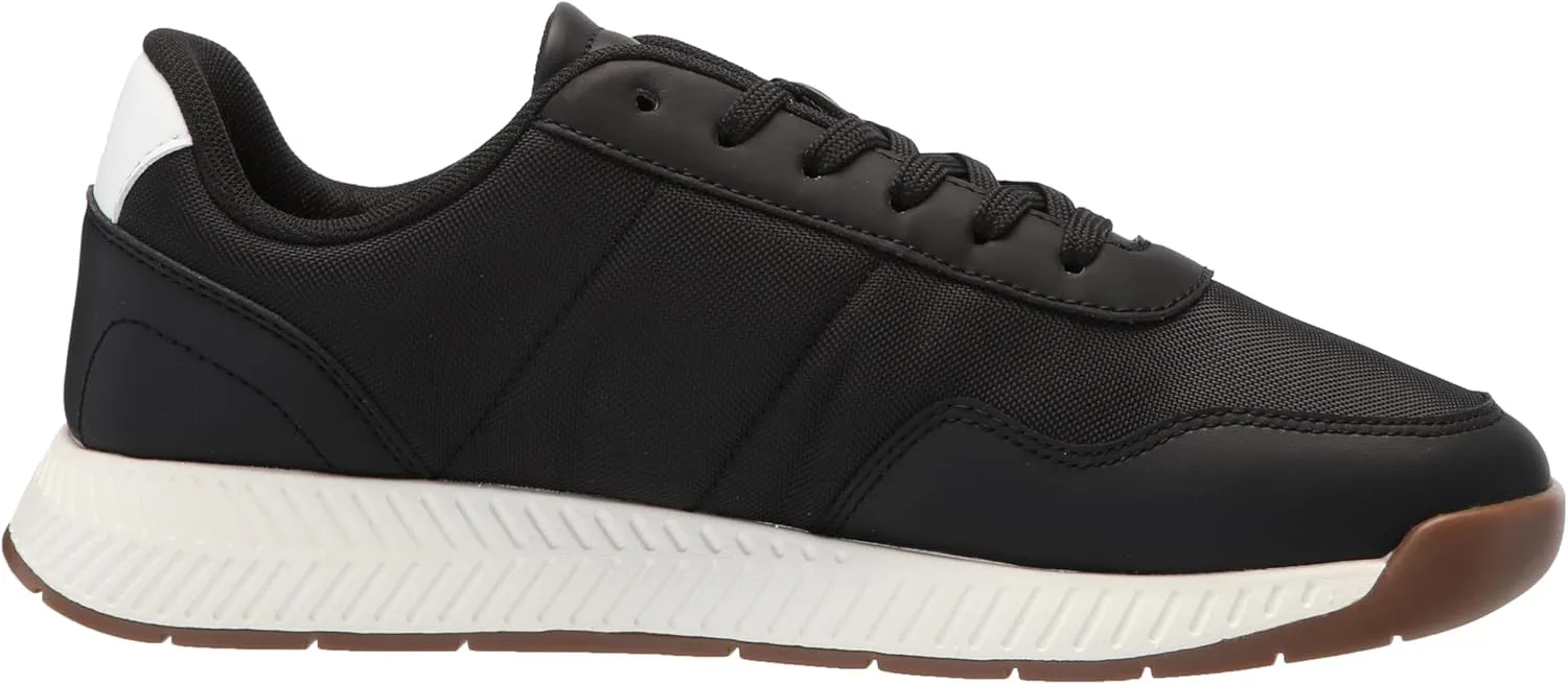 BOSS Men's Leather Mix Low Top Sneaker