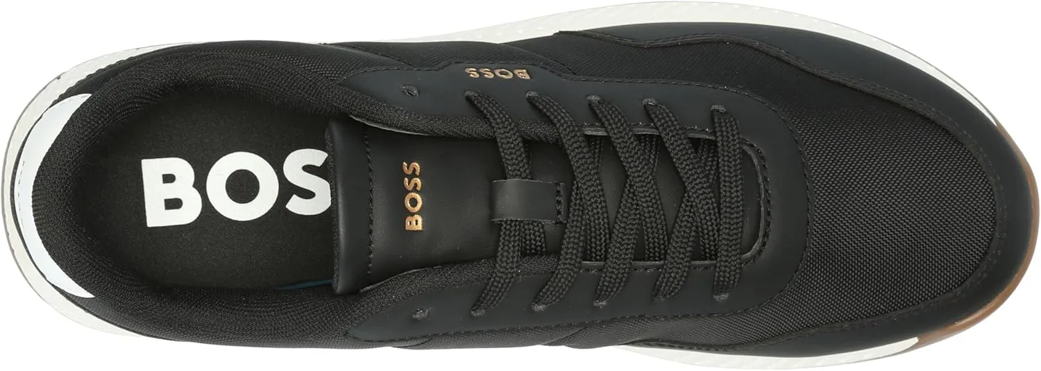 BOSS Men's Leather Mix Low Top Sneaker