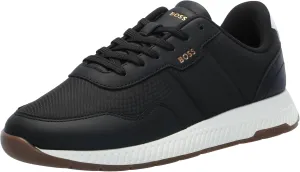 BOSS Men's Leather Mix Low Top Sneaker