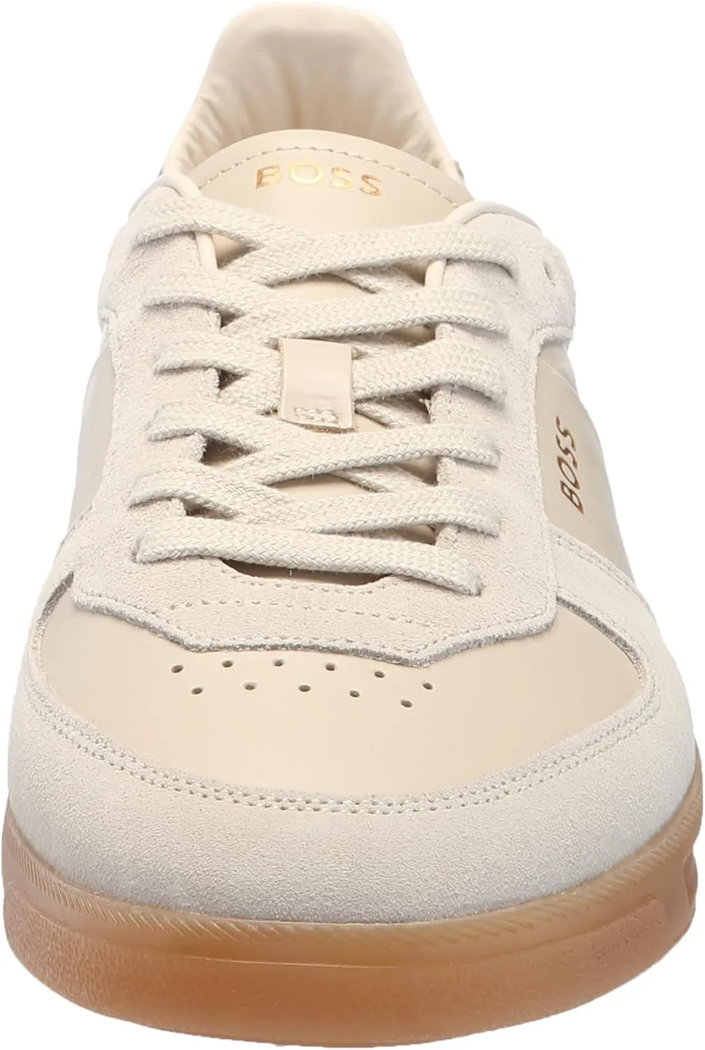 BOSS Men's Soft Leather Block Logo Low Top Sneaker
